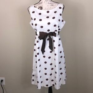 R&K Originals size 14 brown dot dress